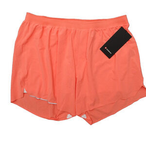New Lululemon Fast Free Short 6" Lined SUNC Sunny Coral Mens XXL